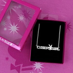SOLD 925 Sterling Silver Playboy Cyber Girl Necklace